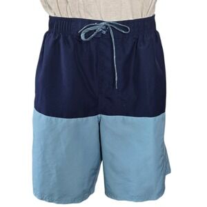 Nike Mens Core Split Swim Trunks Size Medium Blue Lined Board Shorts Beach